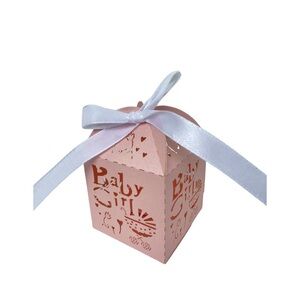 20 Favour boxes for girl Baby Shower or Baptism - Pink colour
